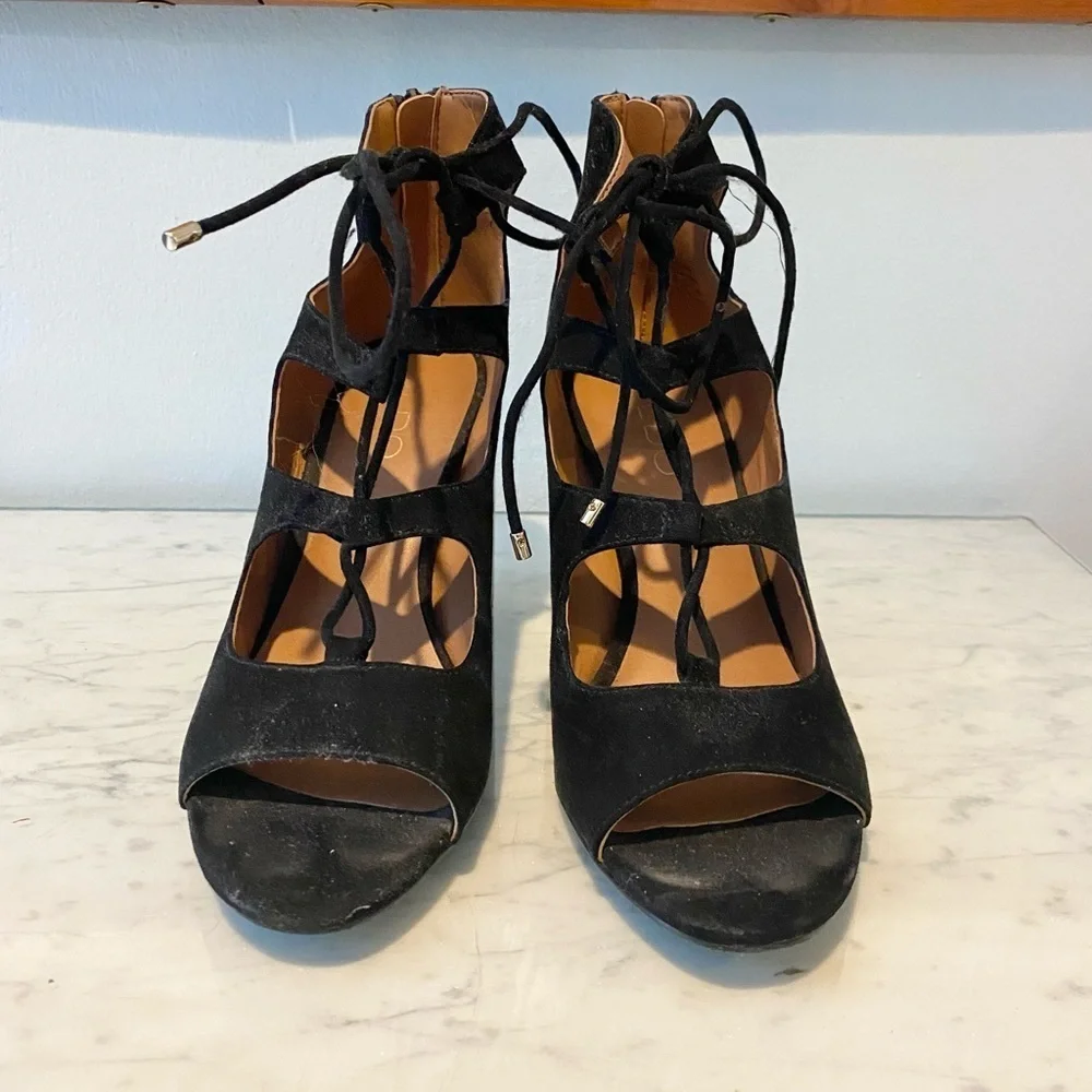 Aldo Astievia Lace Up Heels Size 8 VGUC